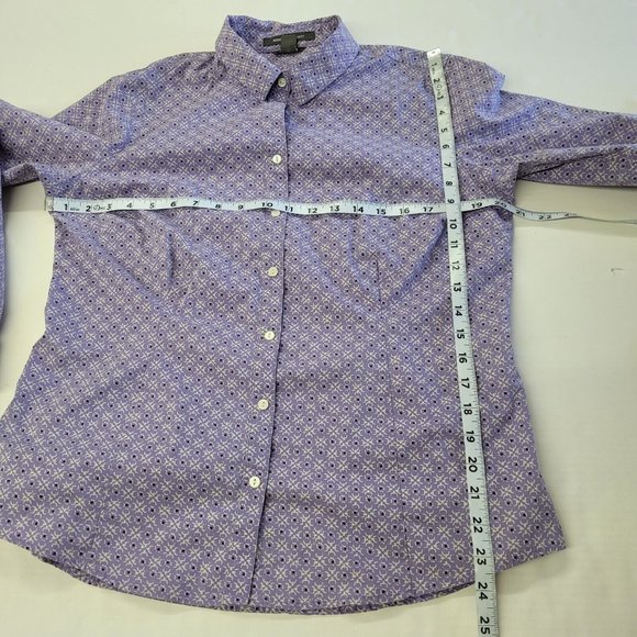 Eddie Bauer Shirt Womens PL Wrinkle‎ Free Shaped Fit Long Sleeve Button Up - Picture 8 of 11